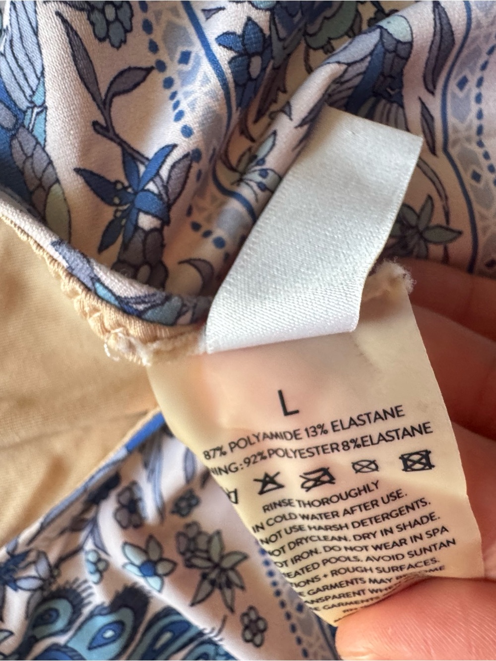 Spell & Gypsy One-Piece Swimsuit in Cream and Blue Floral - Picture 6 of 6